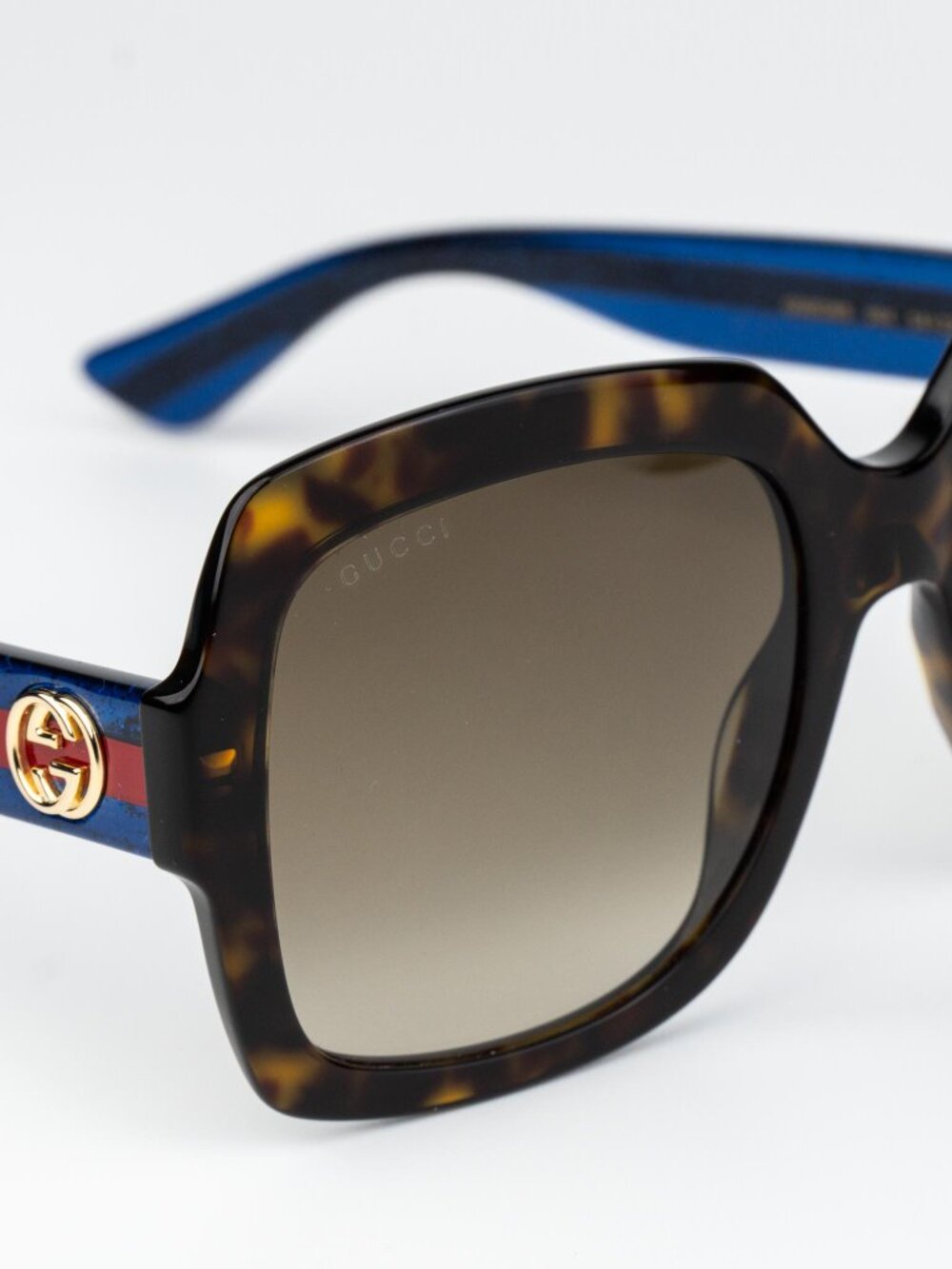 Gucci Women Sunglasses Havana Brown Gradient Square GG0036S 004 NEW AUTHENTIC - Picture 5 of 10